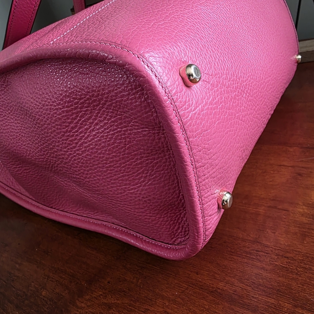Coach C3078 Dempsey Tote Pink Pebbled Leather Shoulder Bag - Picture 11 of 16